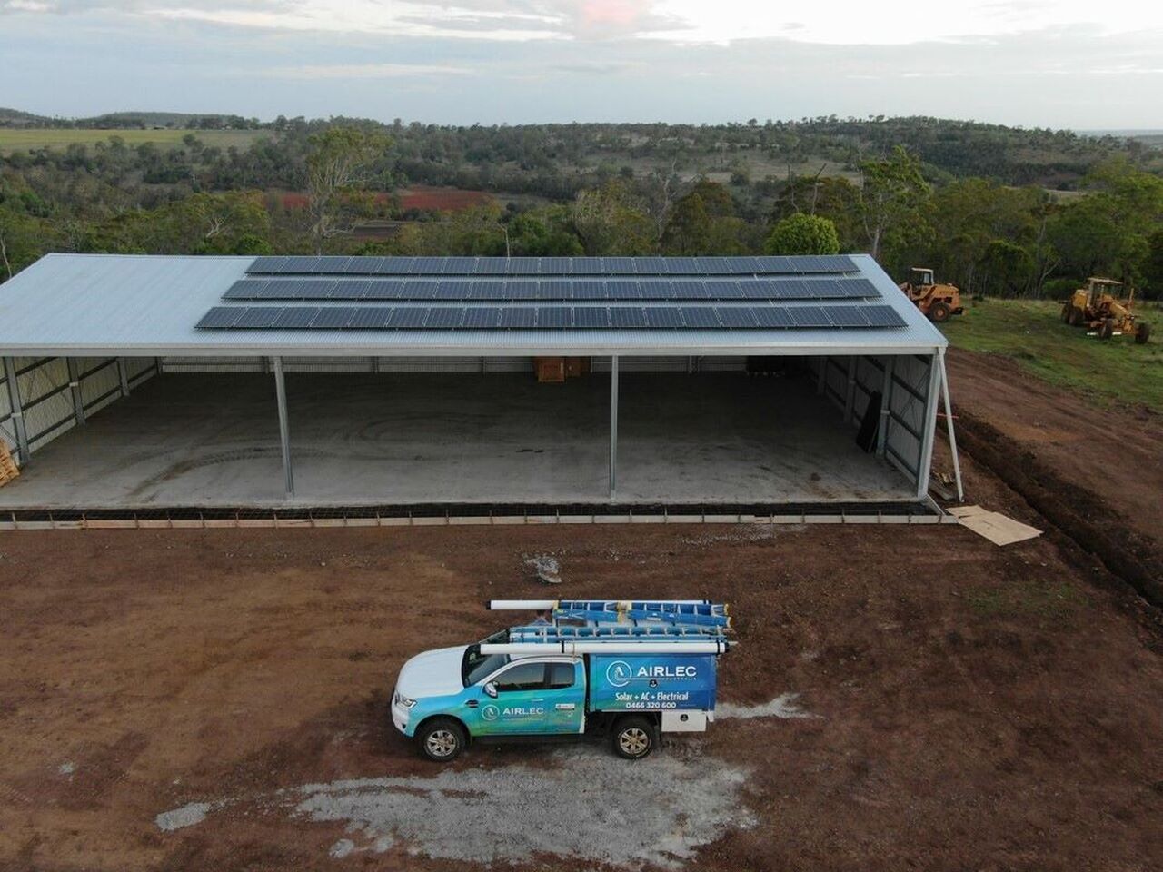 Solar installation at Mc Innerney Farming by Airlec Australia